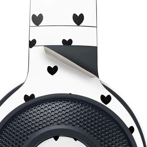 White and Black Hearts Razer Kraken X Skin